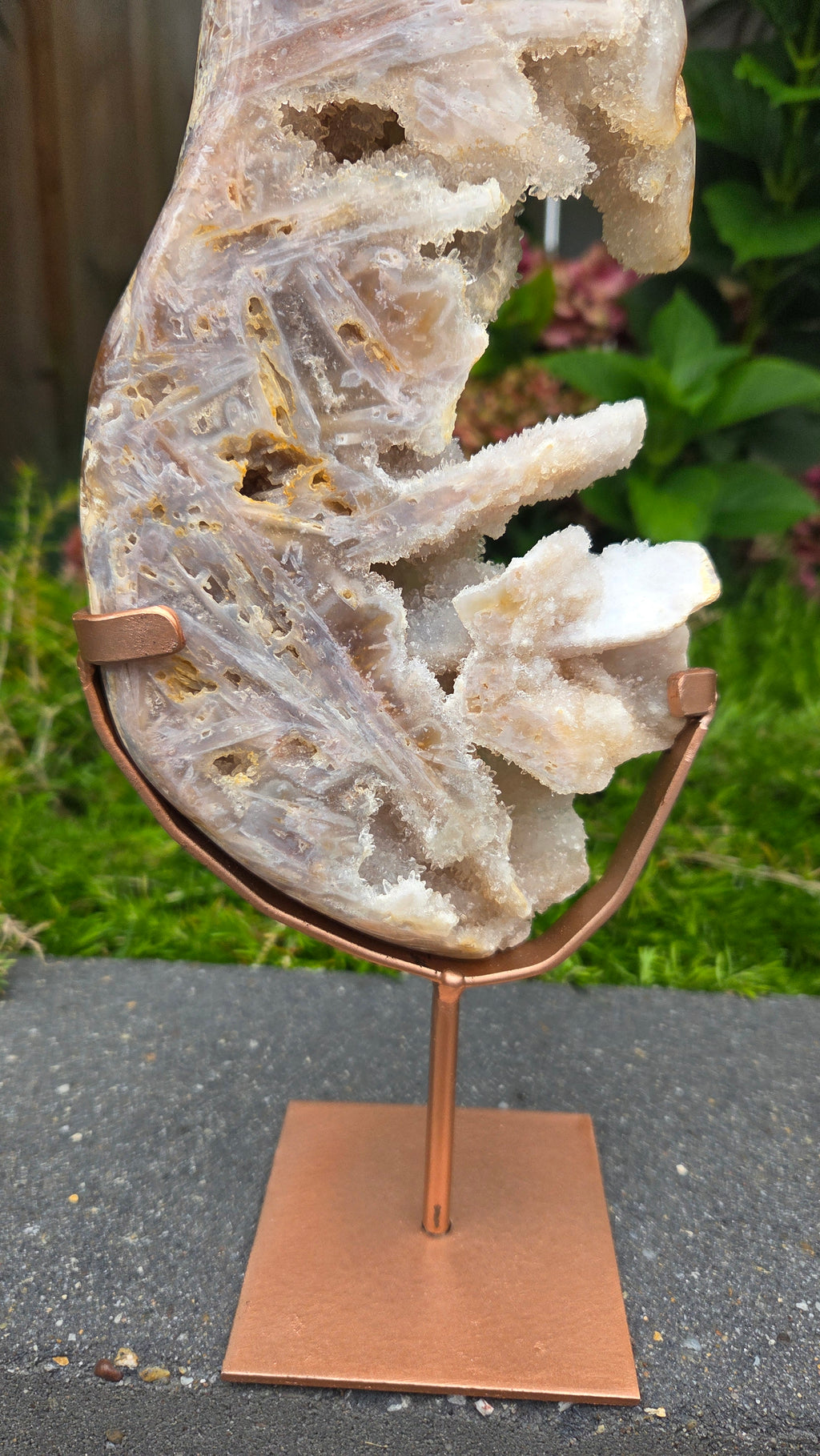 Unieke roze amethist slab