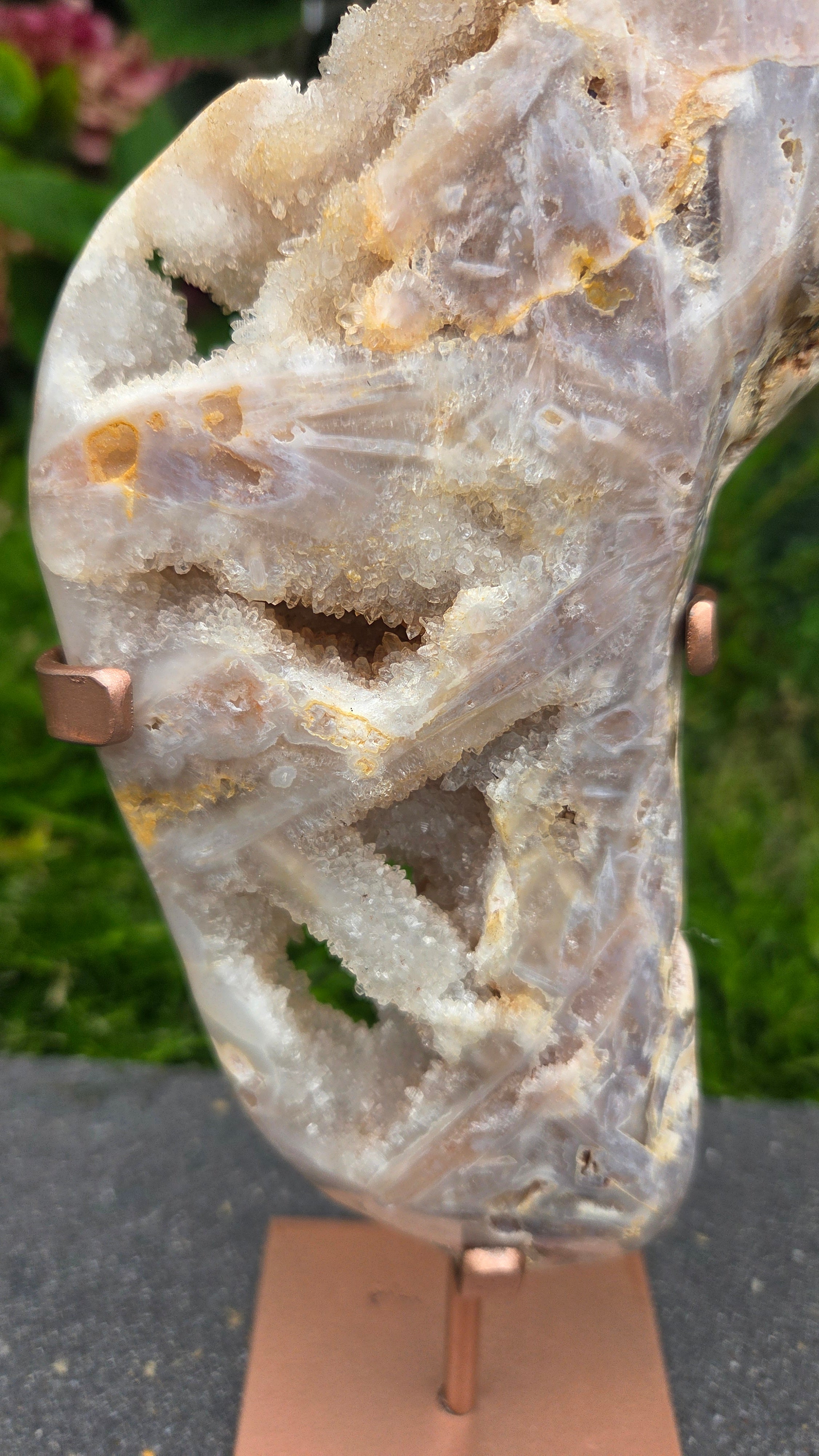 Unieke roze amethist slab