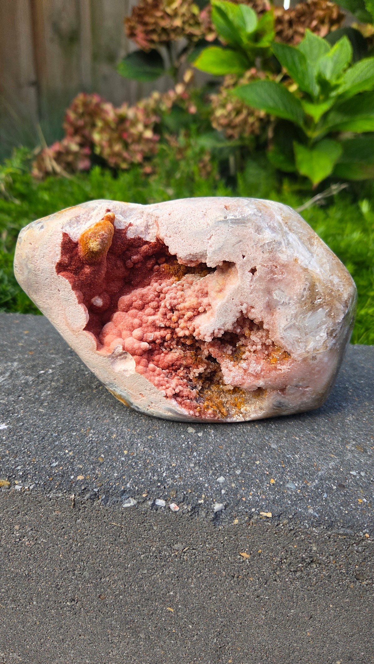 Zeldzame roze amethist
