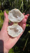 Bergkristal geode doosje
