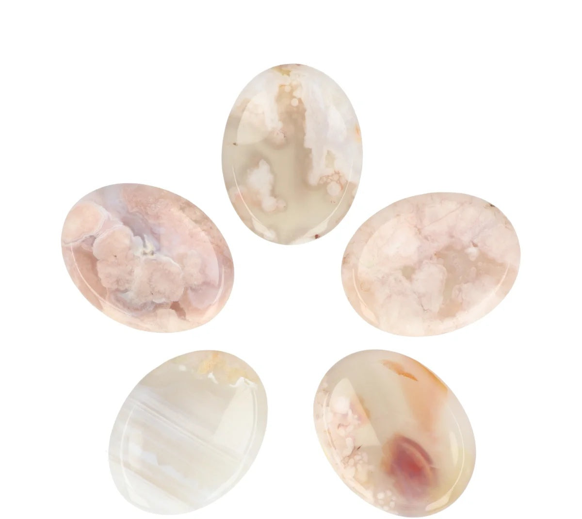 Worry stone bloemagaat