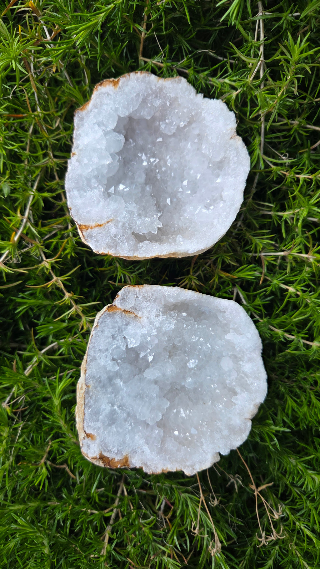 Bergkristal geode set