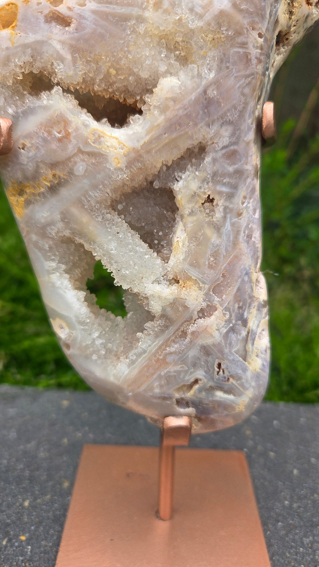 Unieke roze amethist slab