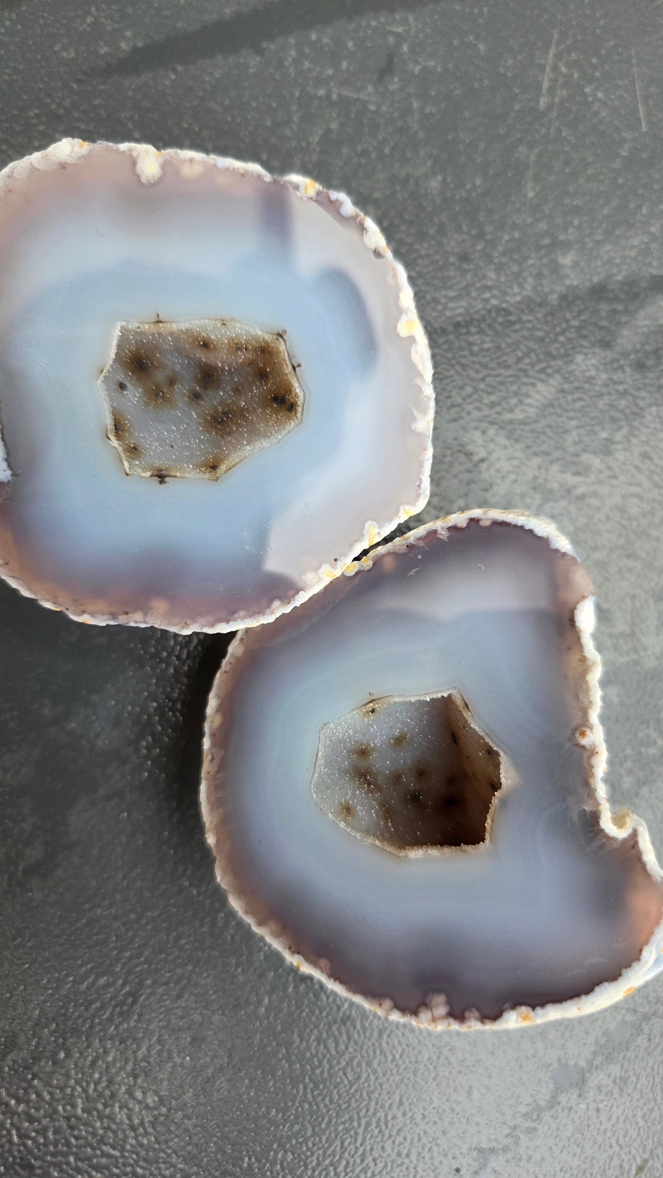 Agaat geode paar