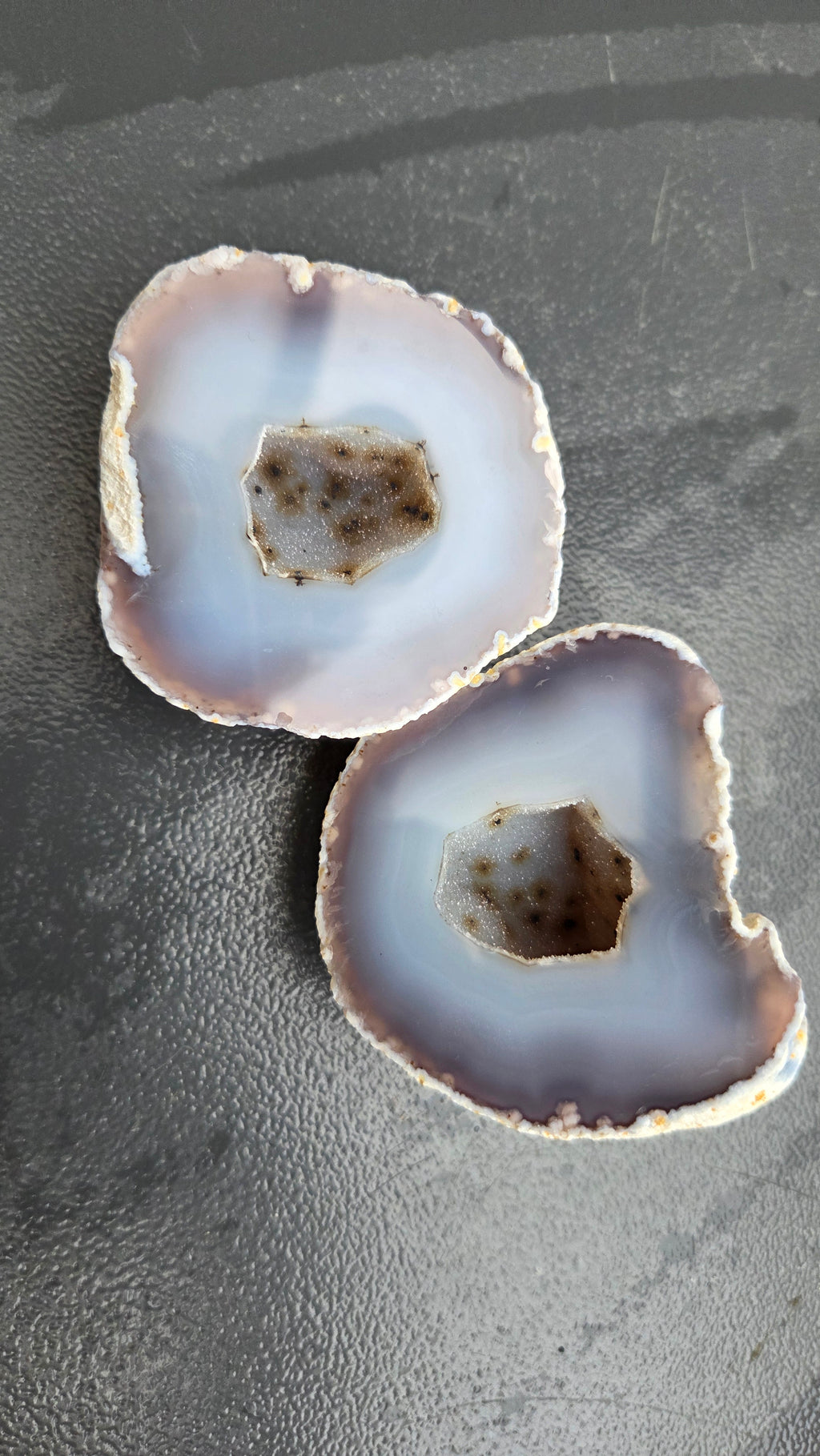 Agaat geode paar