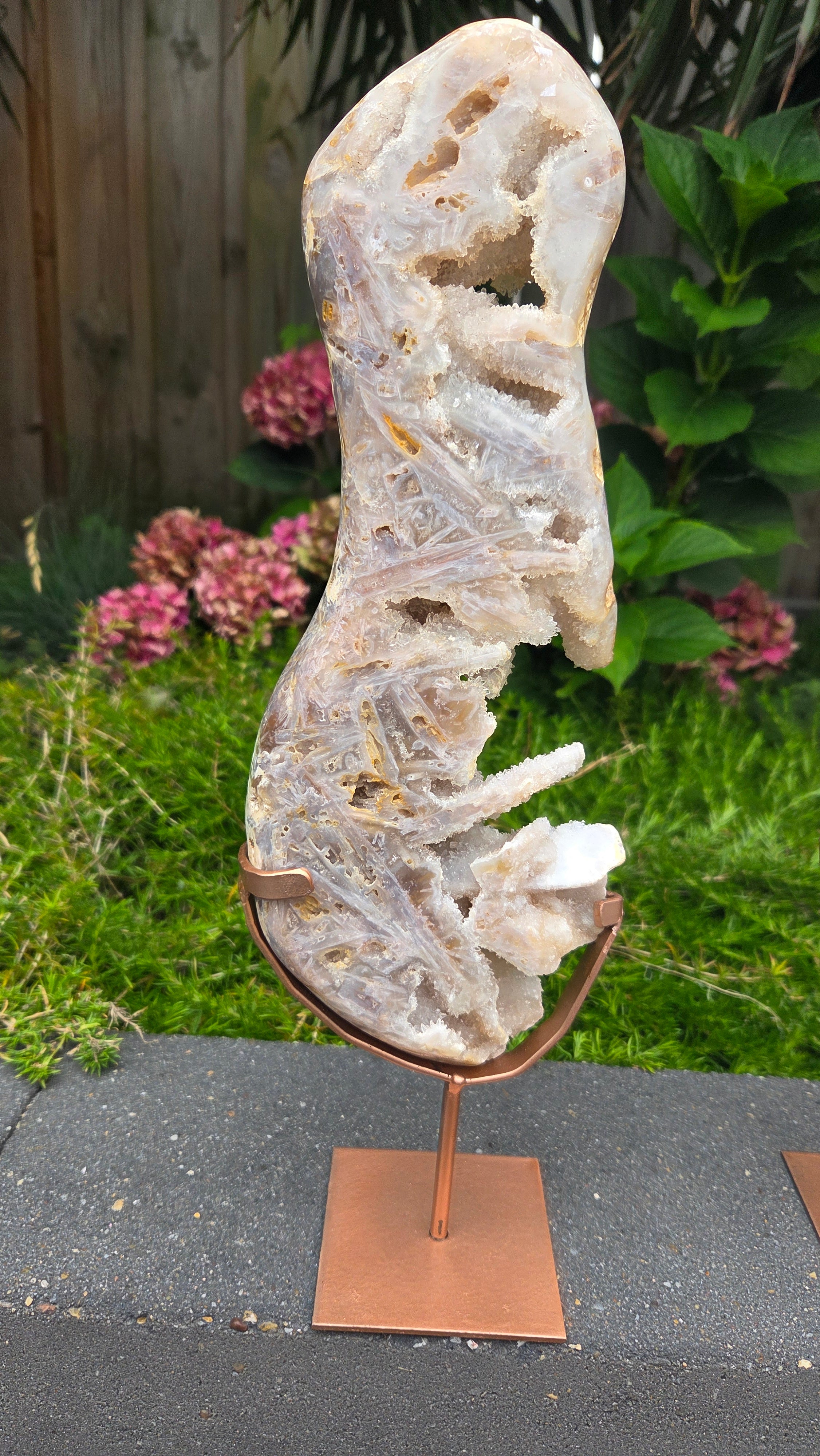 Unieke roze amethist slab