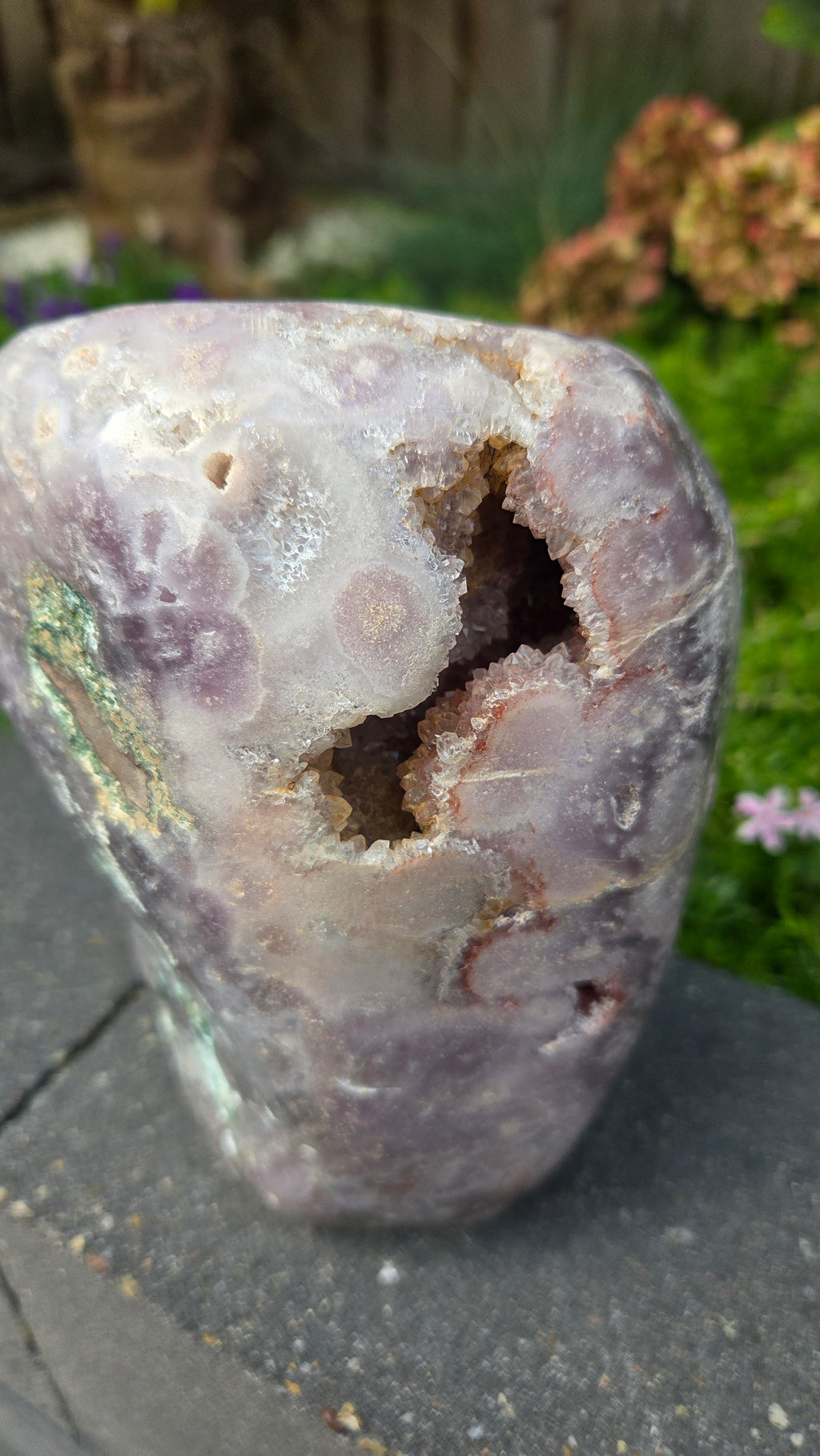 Unieke roze amethist