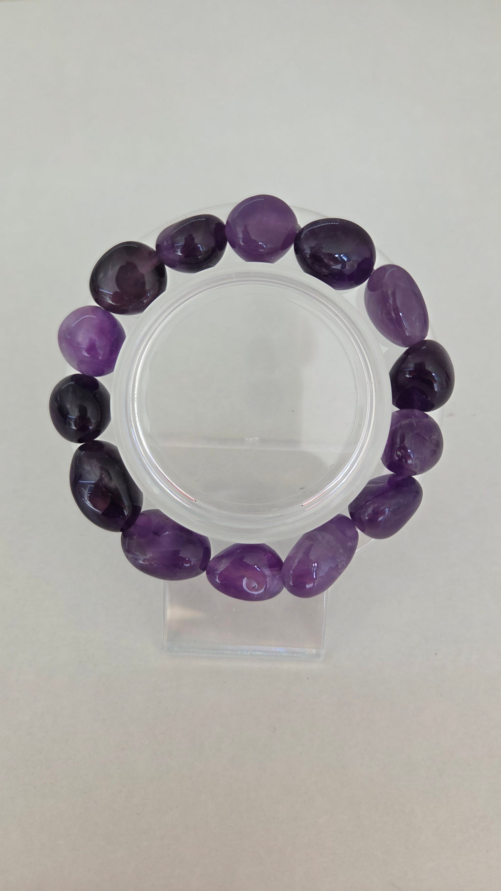 Amethist trommelsteen armband