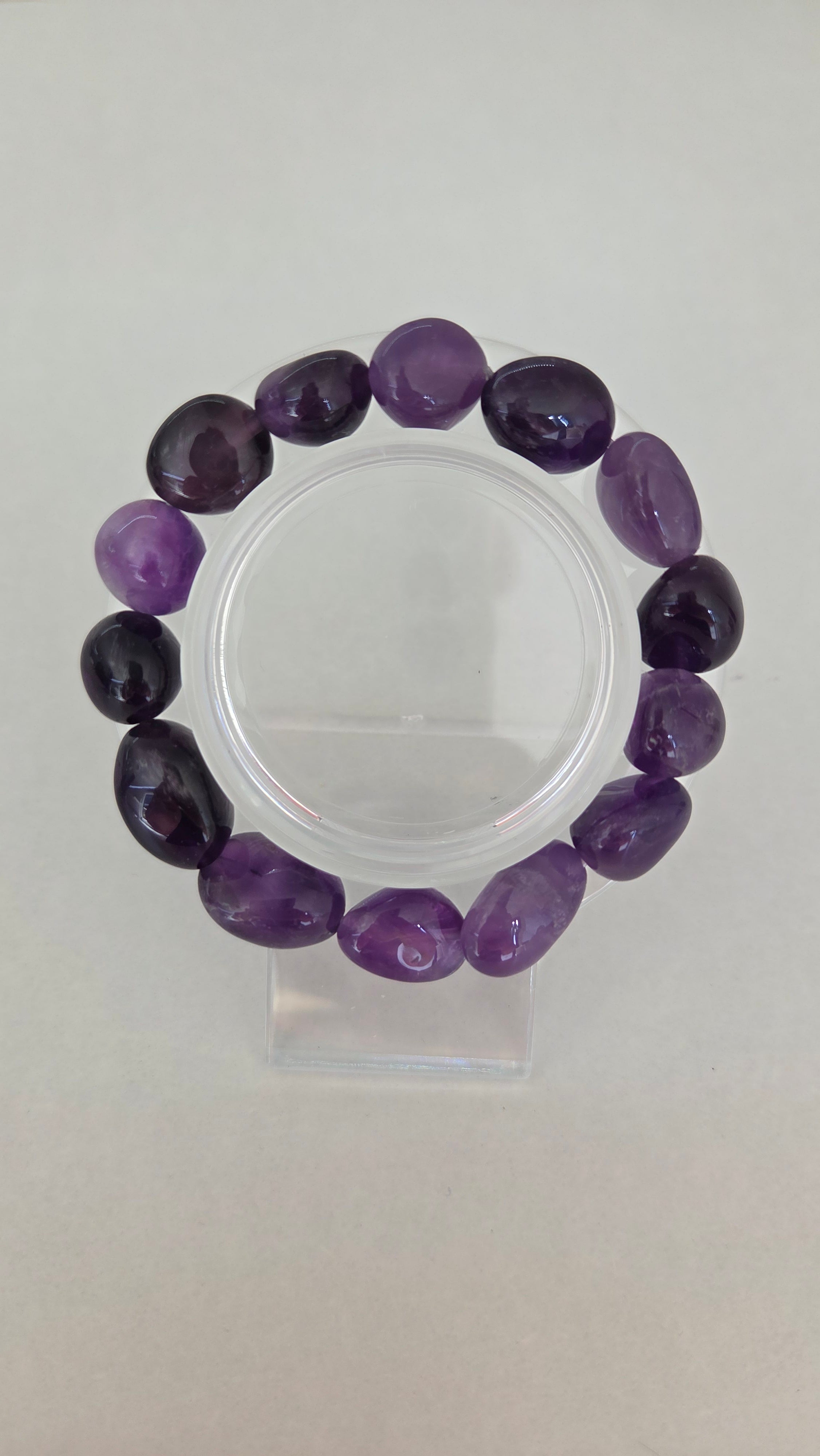 Amethist trommelsteen armband