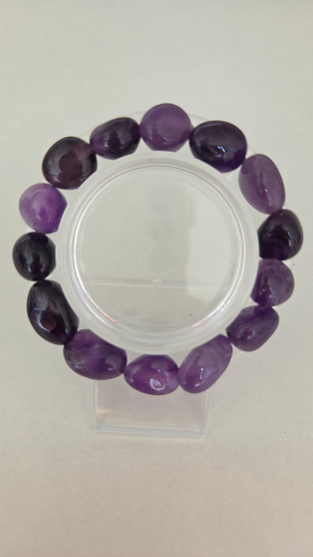 Amethist trommelsteen armband