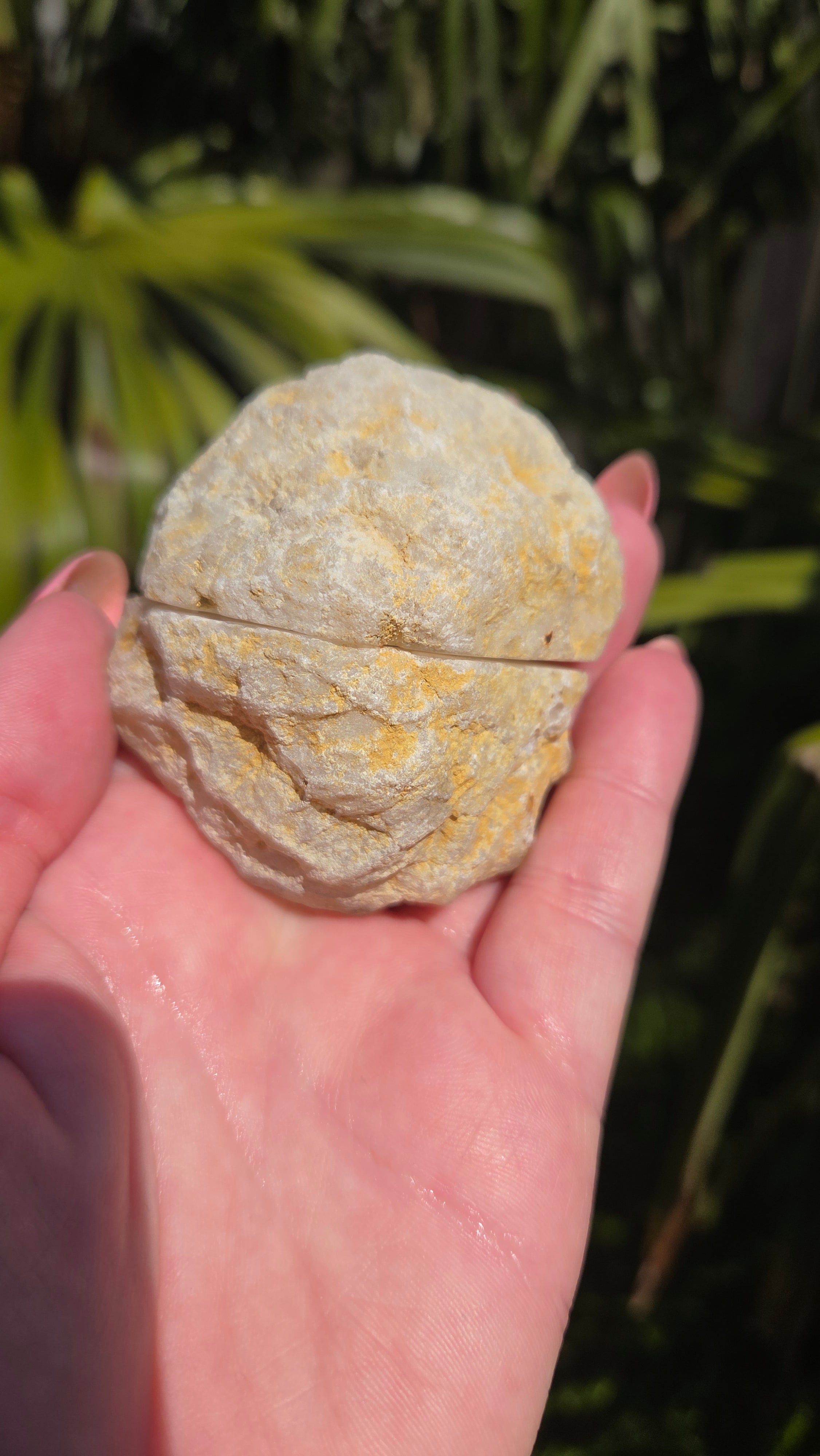 Bergkristal geode doosje