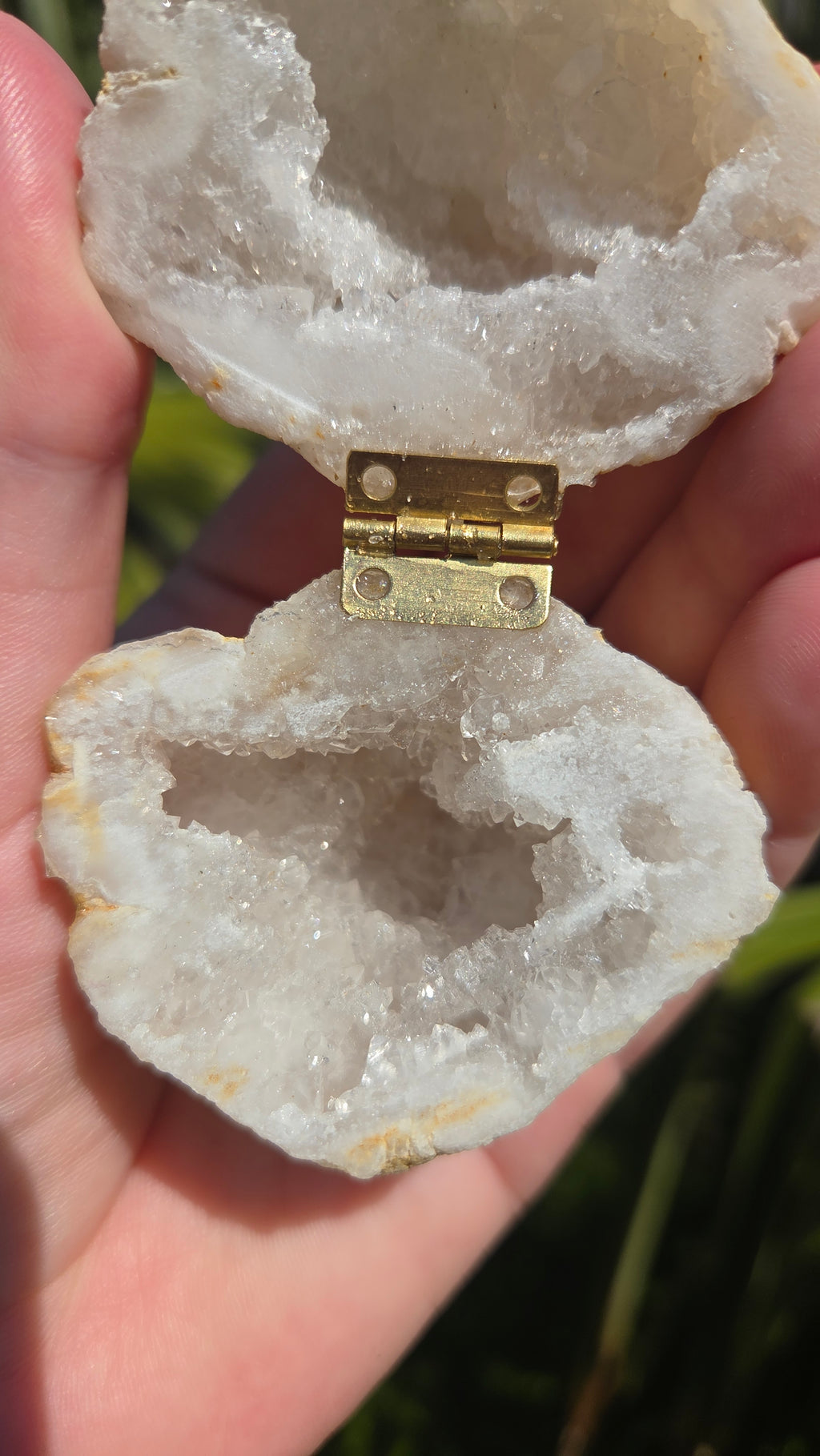 Bergkristal geode doosje