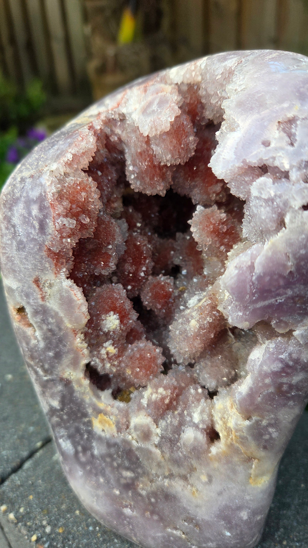 Unieke roze amethist