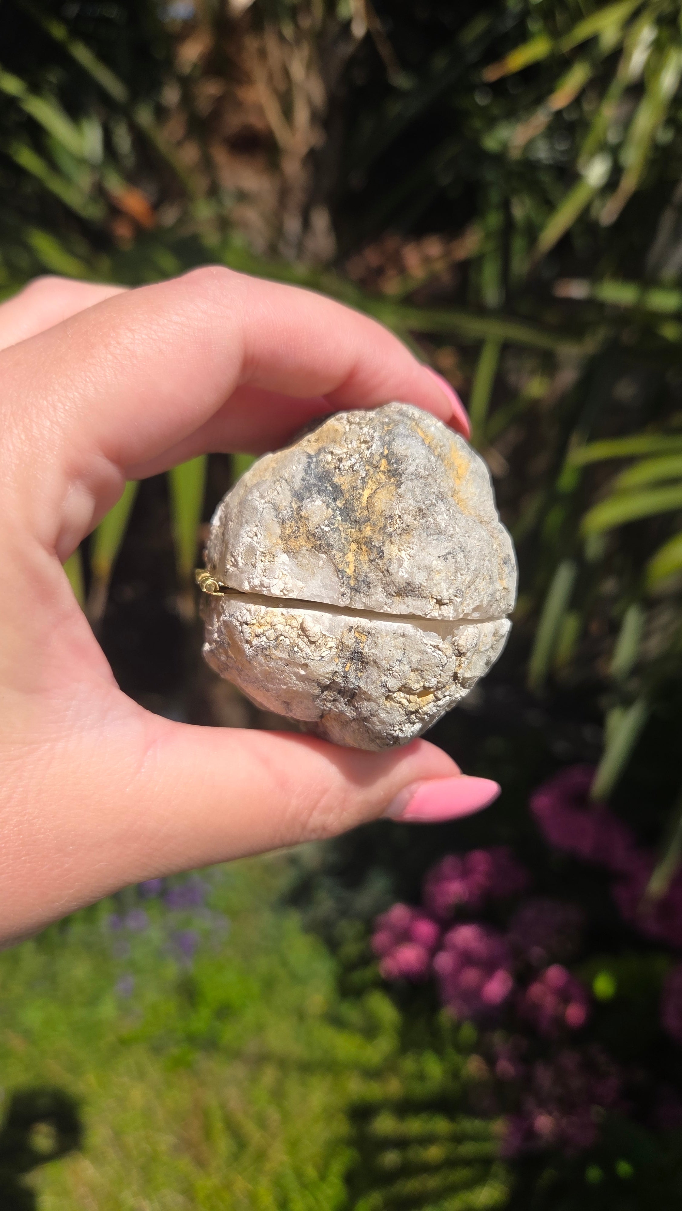 Bergkristal geode doosje