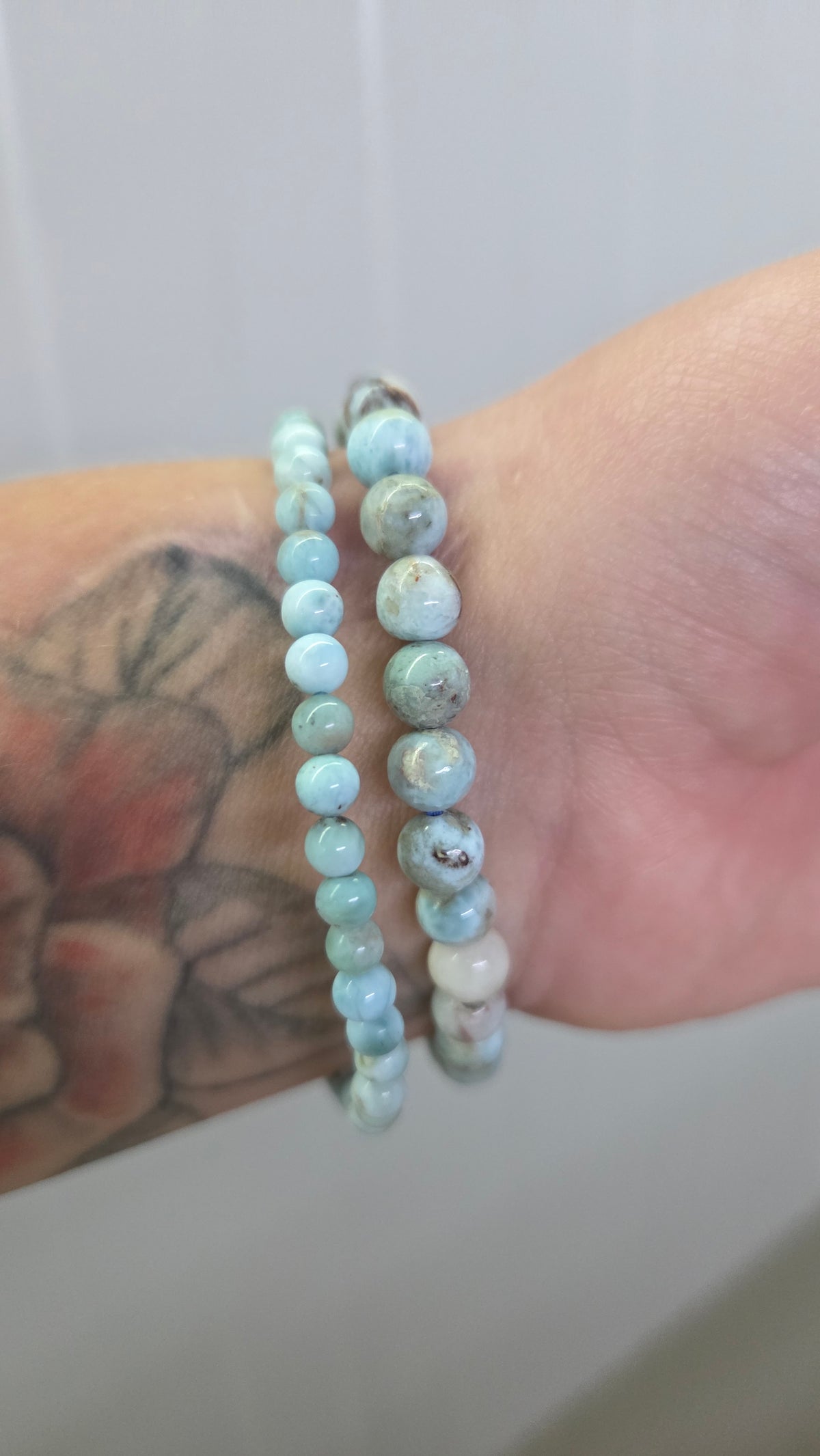 Larimar armband uit de Dominicaanse Republiek AA+ 4 mm